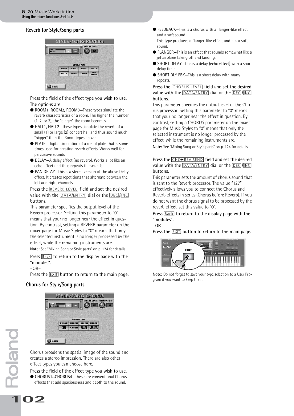 Roland G-70 User Manual | Page 102 / 260