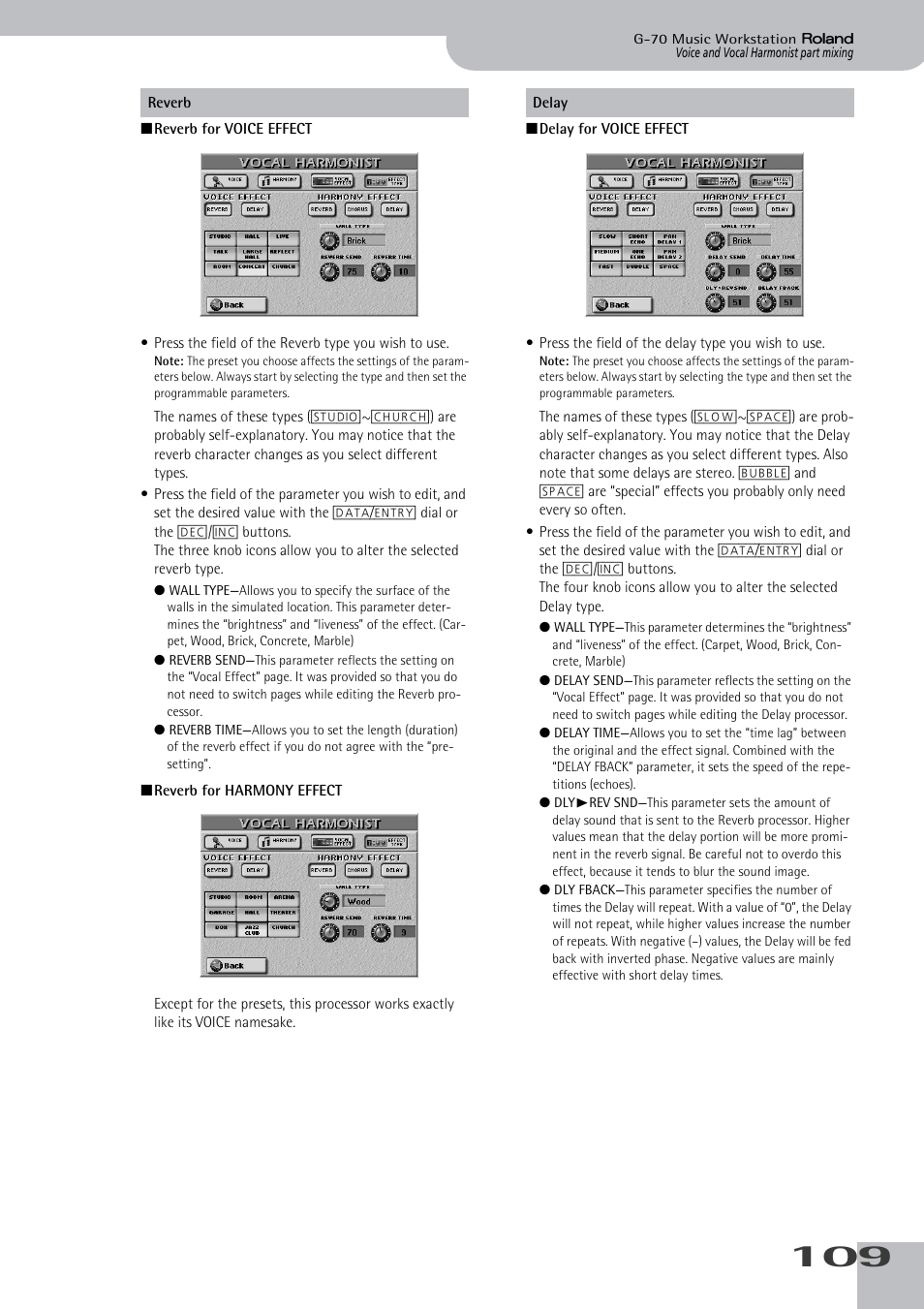 Roland G-70 User Manual | Page 109 / 260