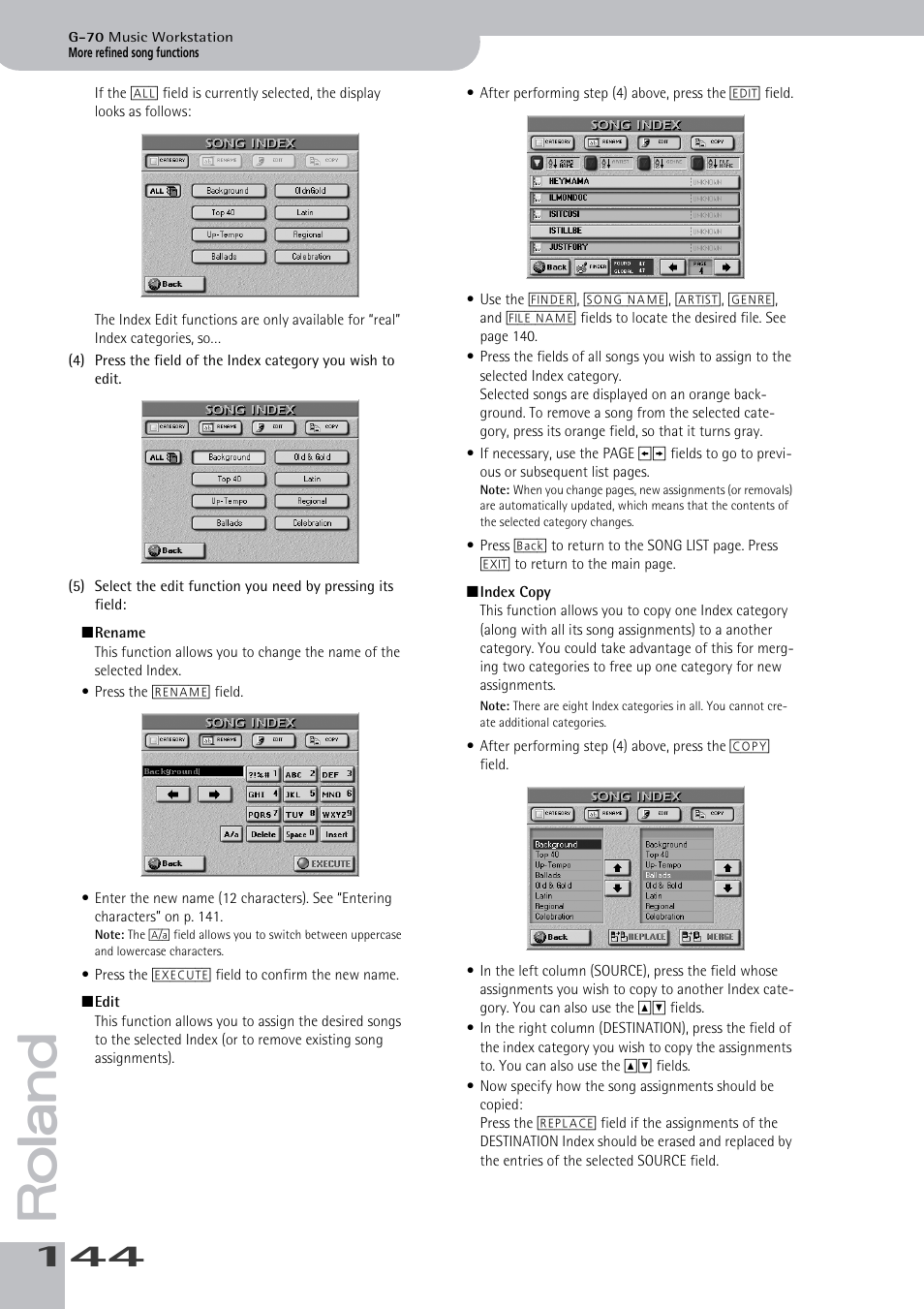 Roland G-70 User Manual | Page 144 / 260