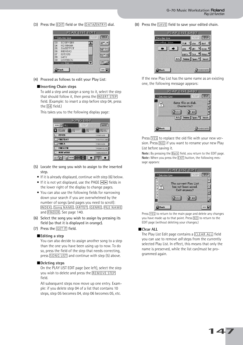 Roland G-70 User Manual | Page 147 / 260