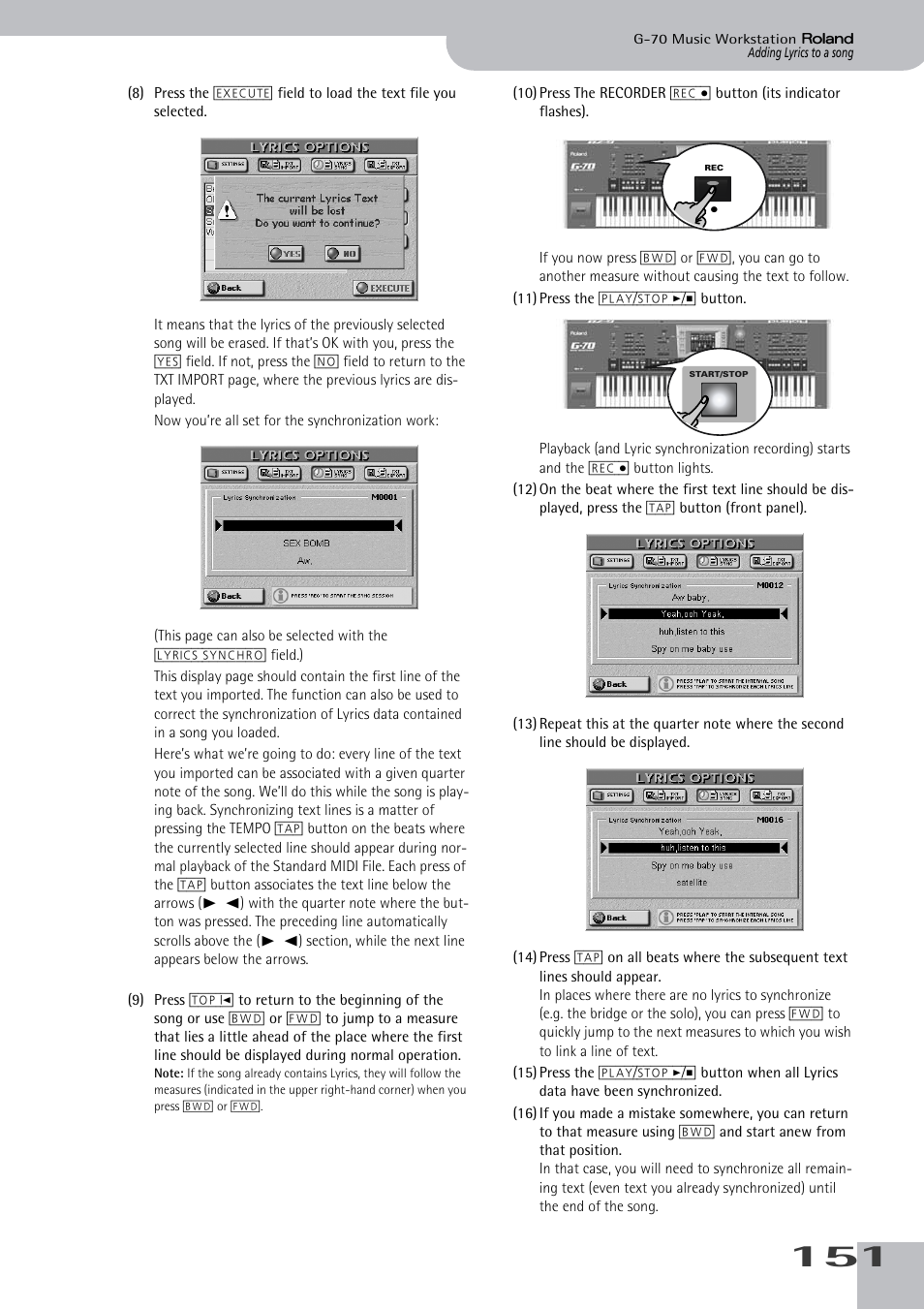 Roland G-70 User Manual | Page 151 / 260
