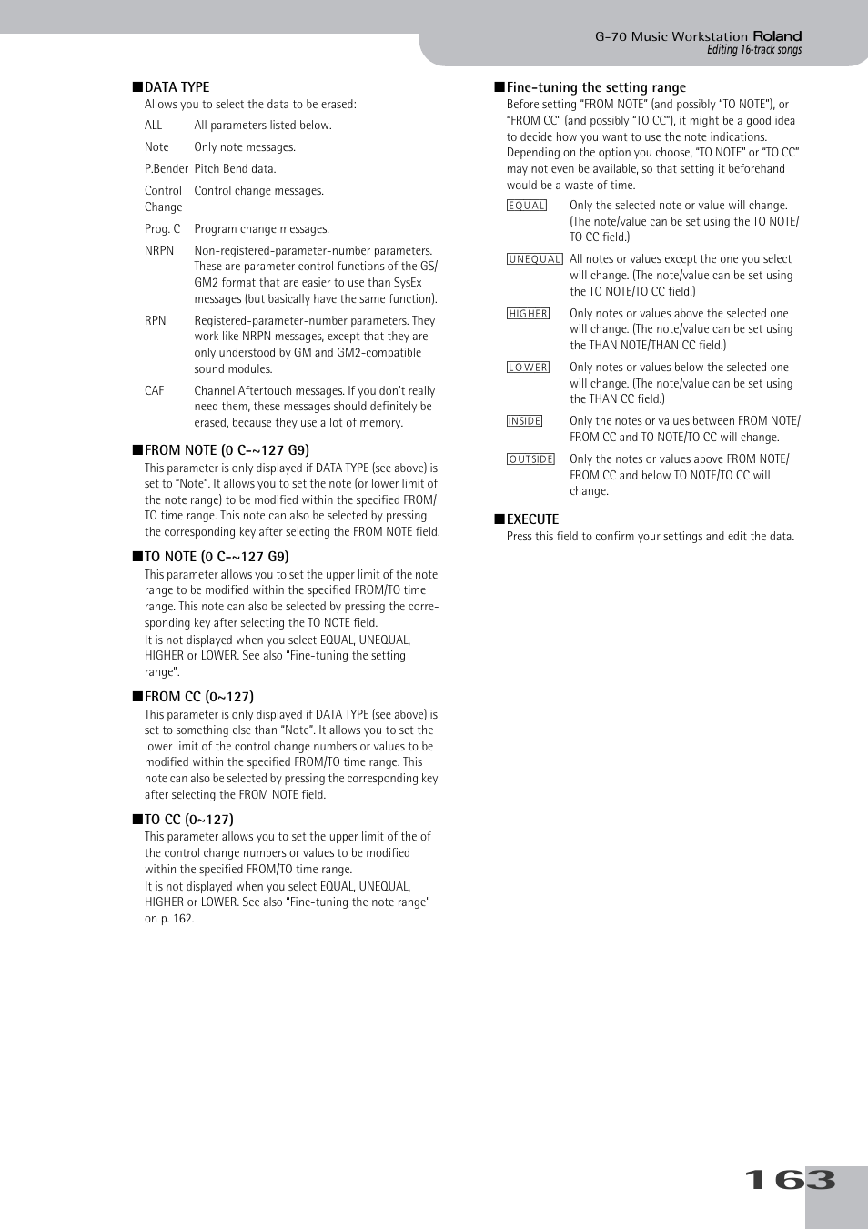 Roland G-70 User Manual | Page 163 / 260