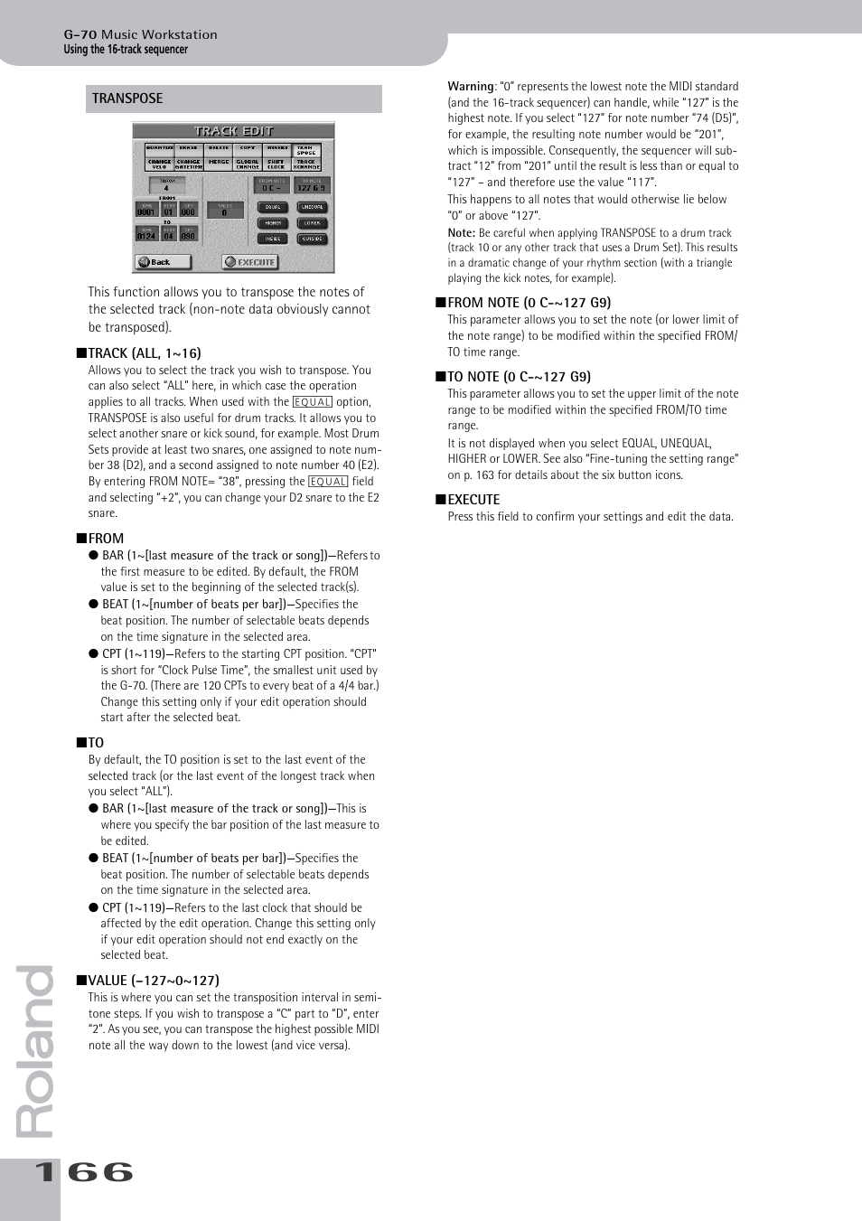 Roland G-70 User Manual | Page 166 / 260