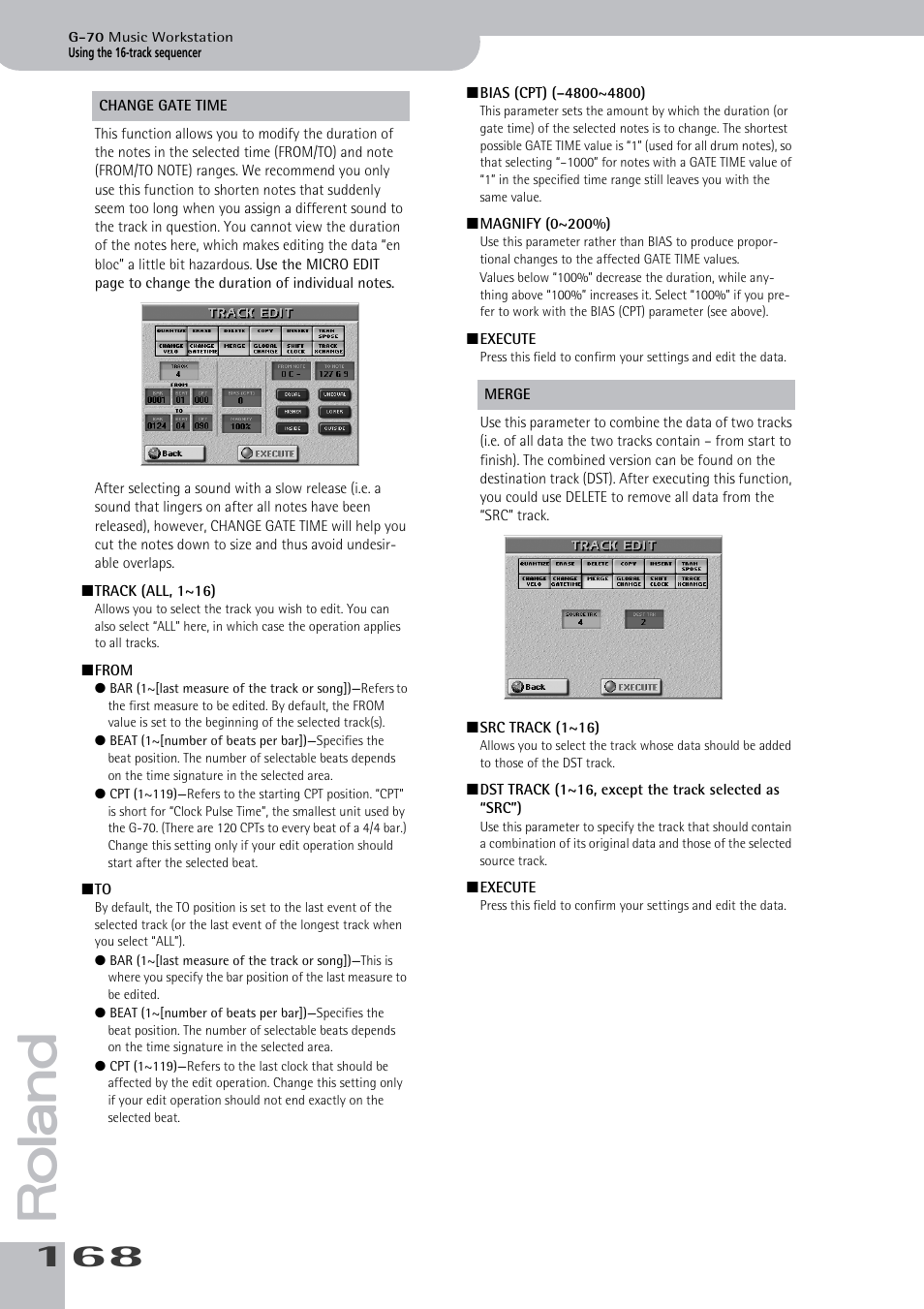 Roland G-70 User Manual | Page 168 / 260