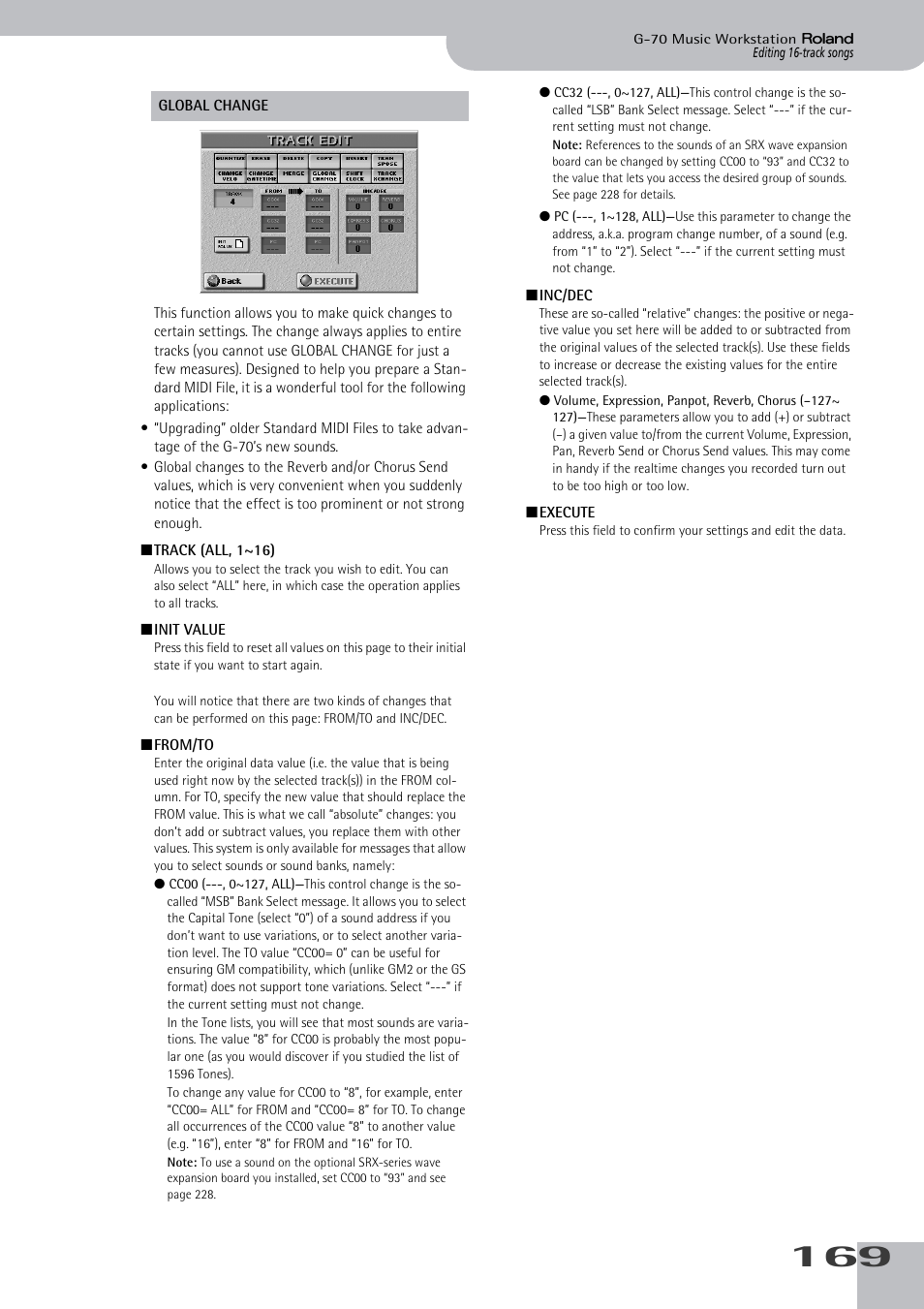 Roland G-70 User Manual | Page 169 / 260