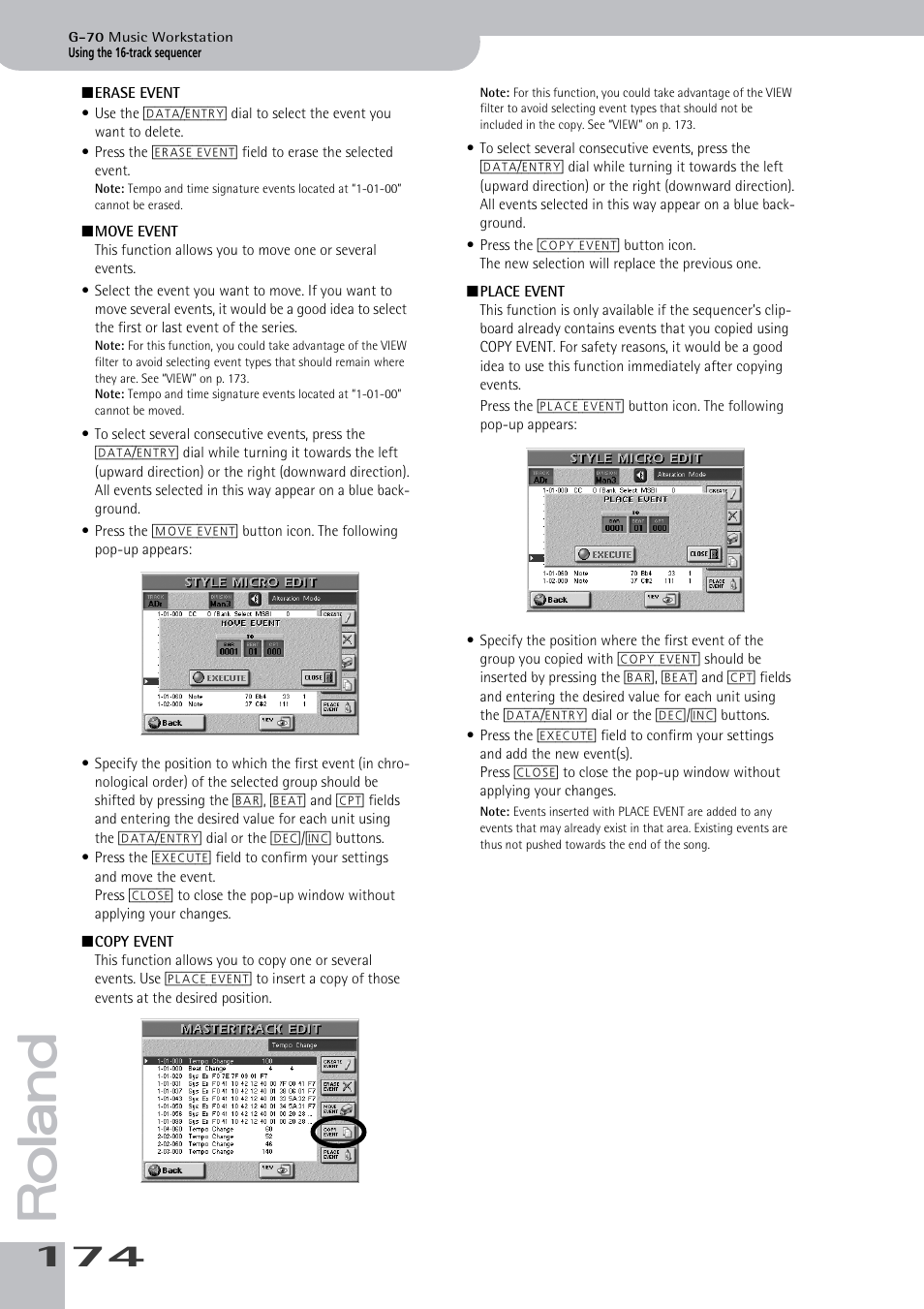 Roland G-70 User Manual | Page 174 / 260
