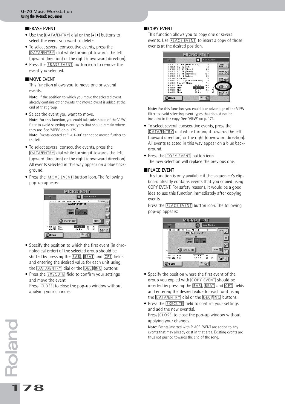 Roland G-70 User Manual | Page 178 / 260