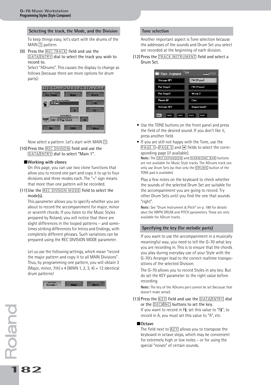 Roland G-70 User Manual | Page 182 / 260