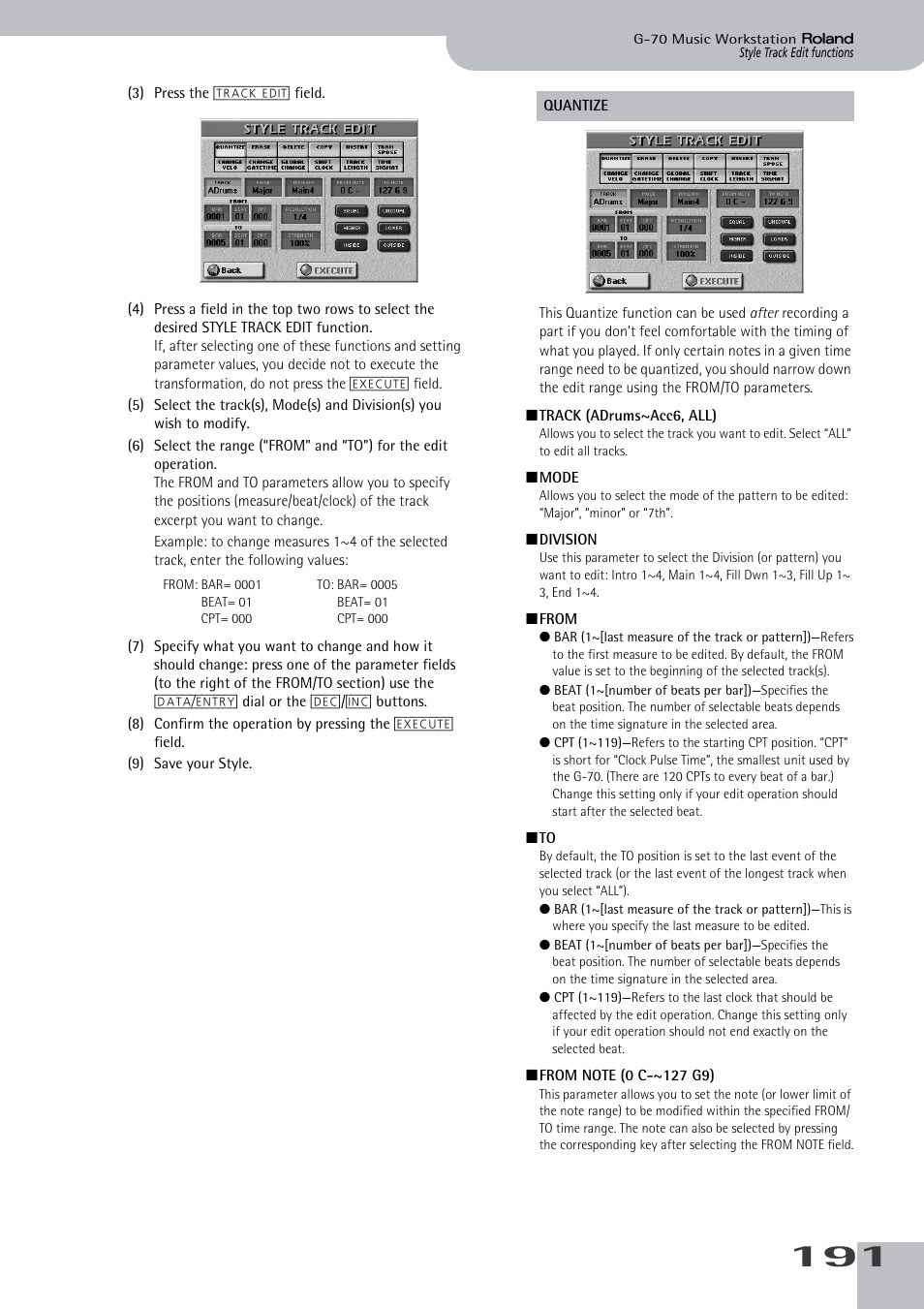 Roland G-70 User Manual | Page 191 / 260