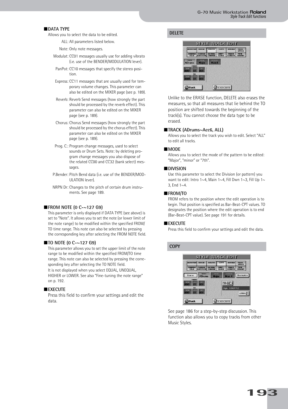 Roland G-70 User Manual | Page 193 / 260