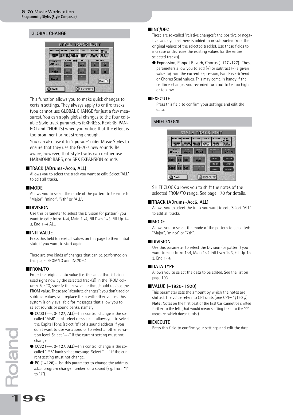 Roland G-70 User Manual | Page 196 / 260