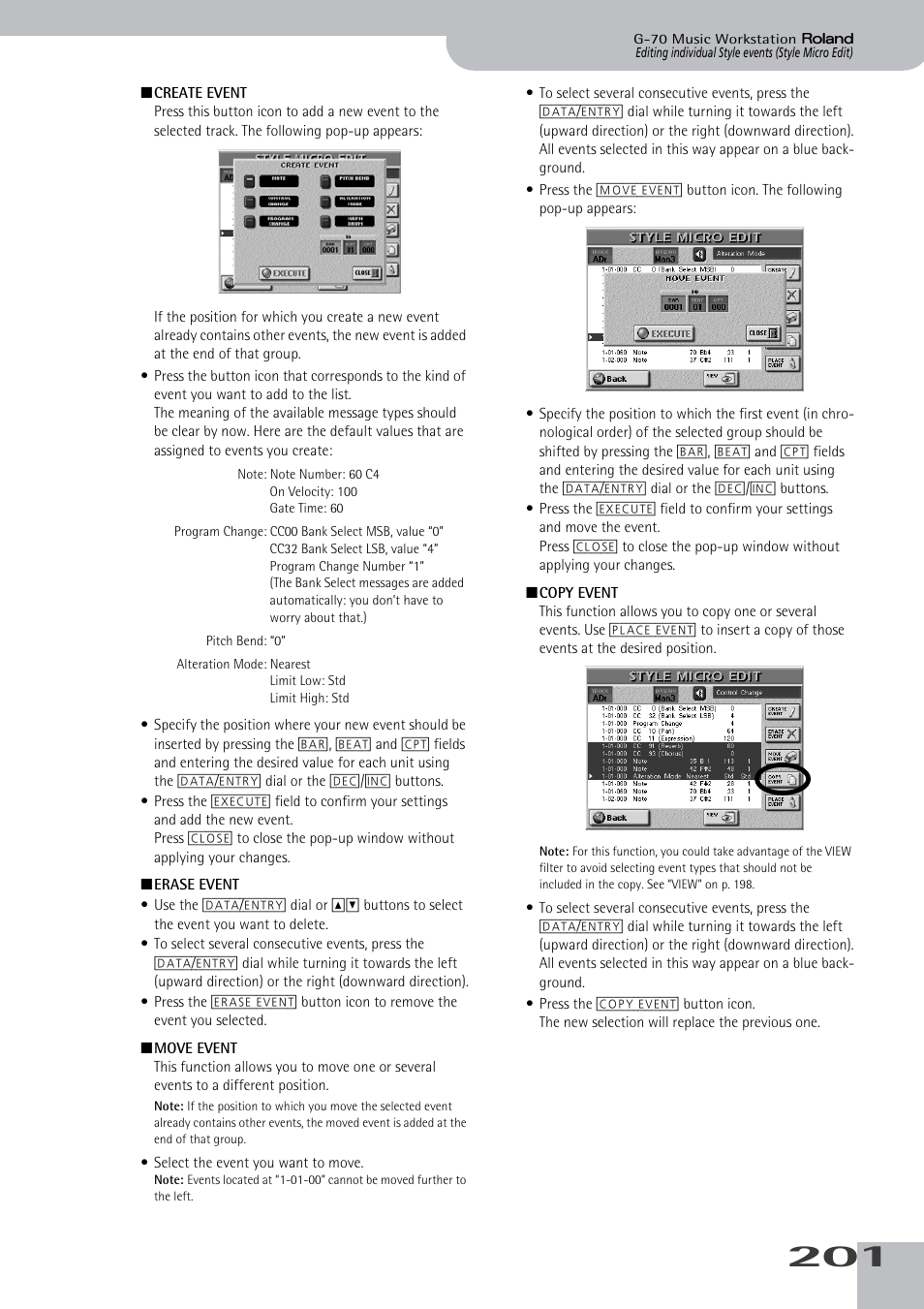 Roland G-70 User Manual | Page 201 / 260