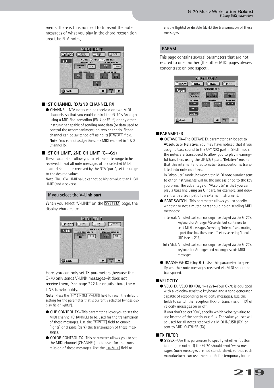 Roland G-70 User Manual | Page 219 / 260