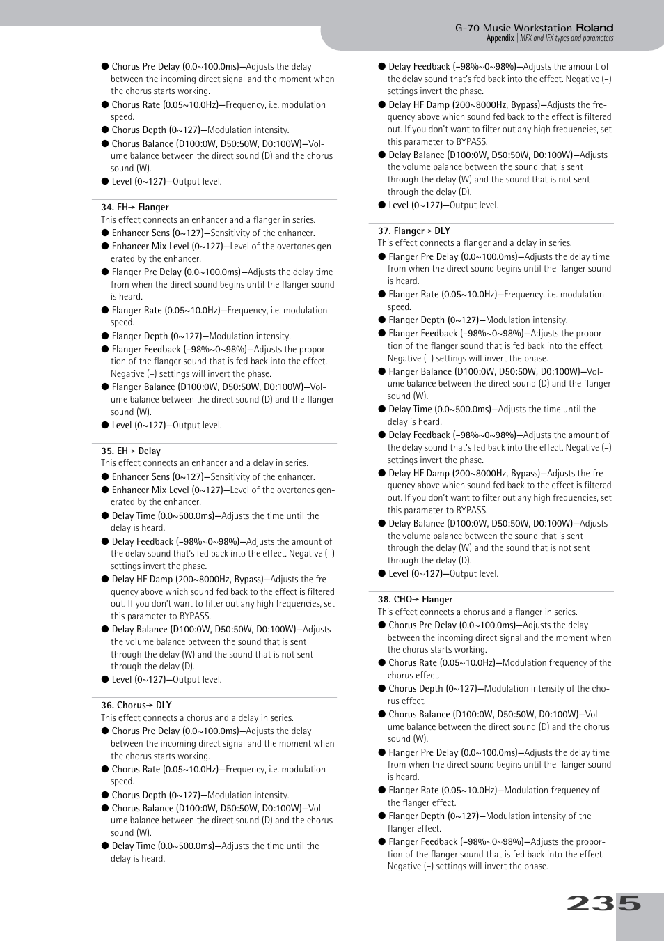 Roland G-70 User Manual | Page 235 / 260