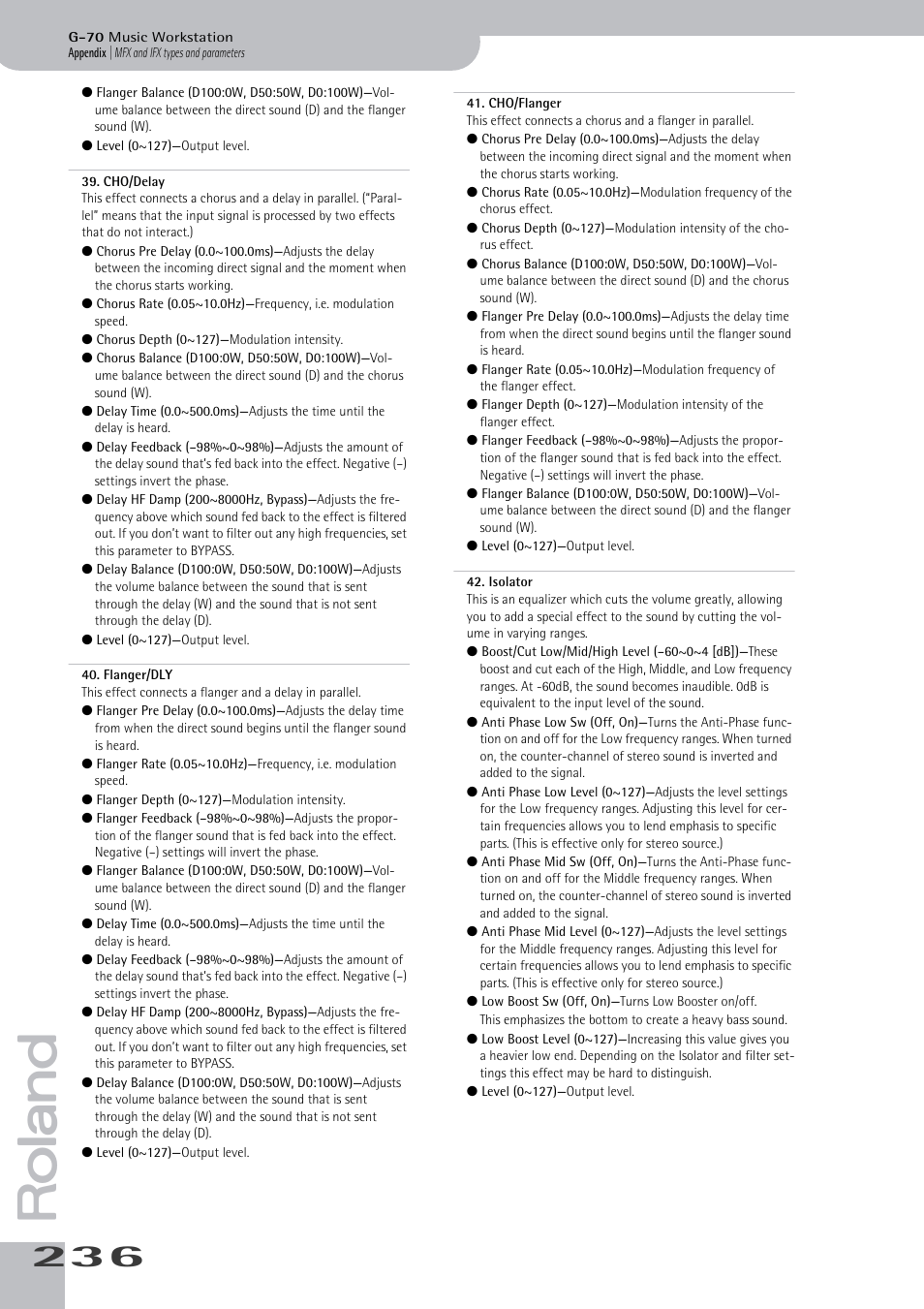 Roland G-70 User Manual | Page 236 / 260