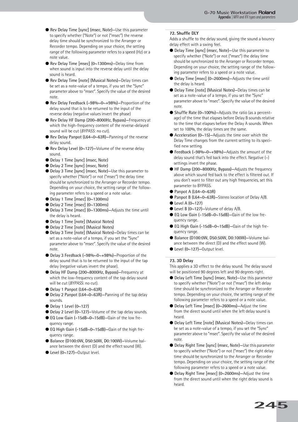 Roland G-70 User Manual | Page 245 / 260