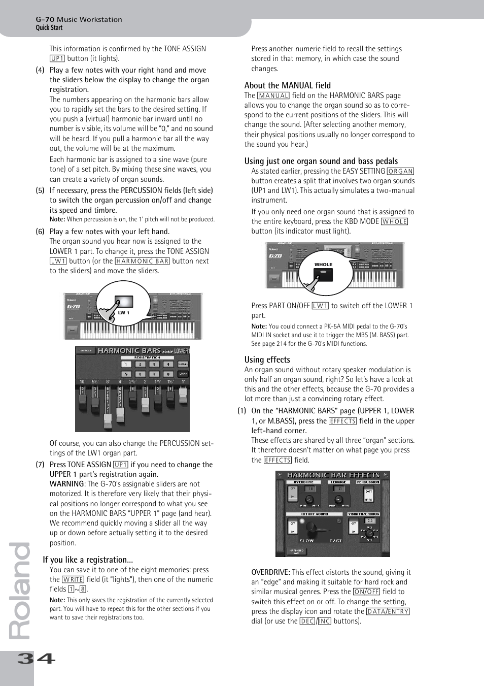 Roland G-70 User Manual | Page 34 / 260