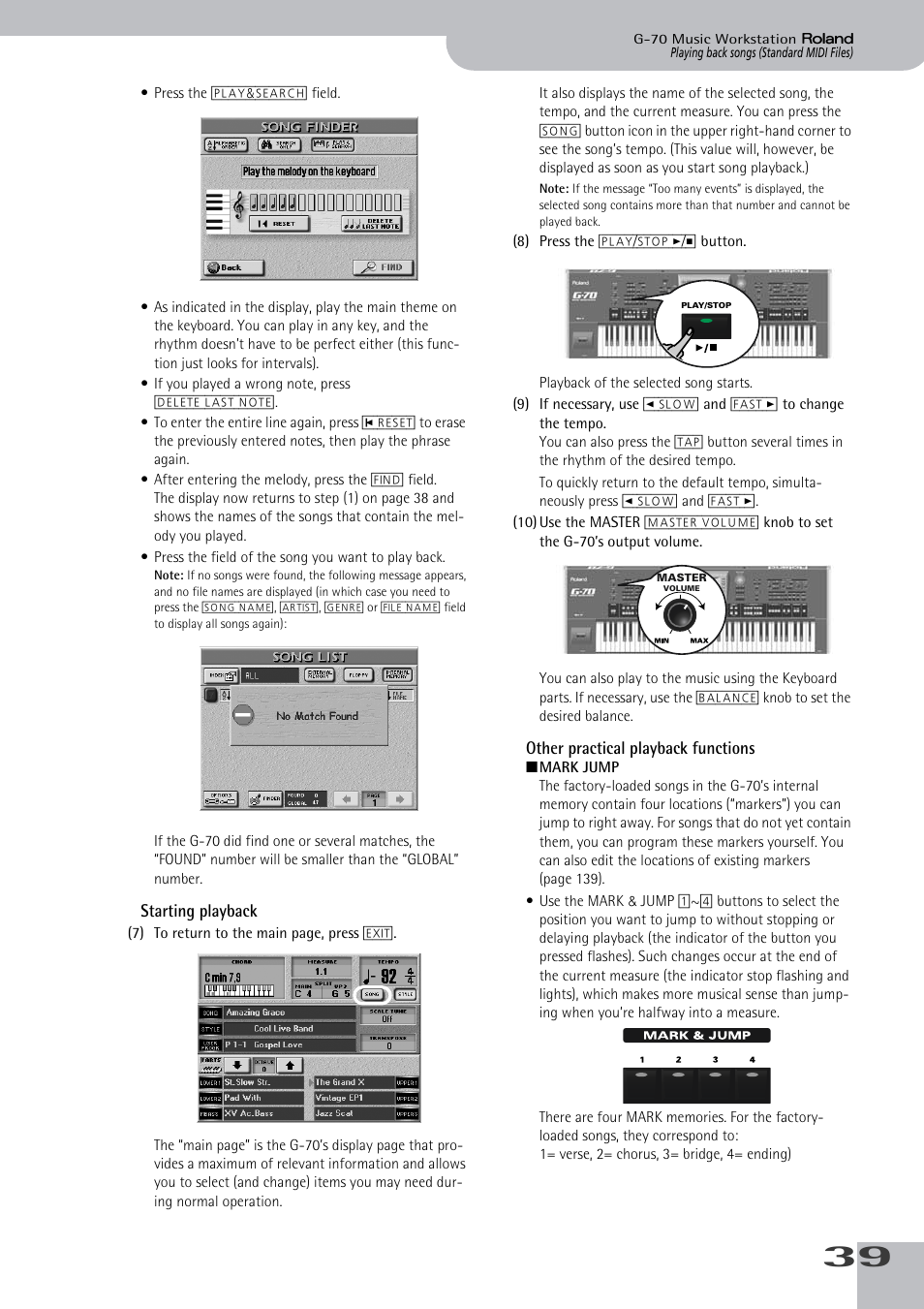 Roland G-70 User Manual | Page 39 / 260
