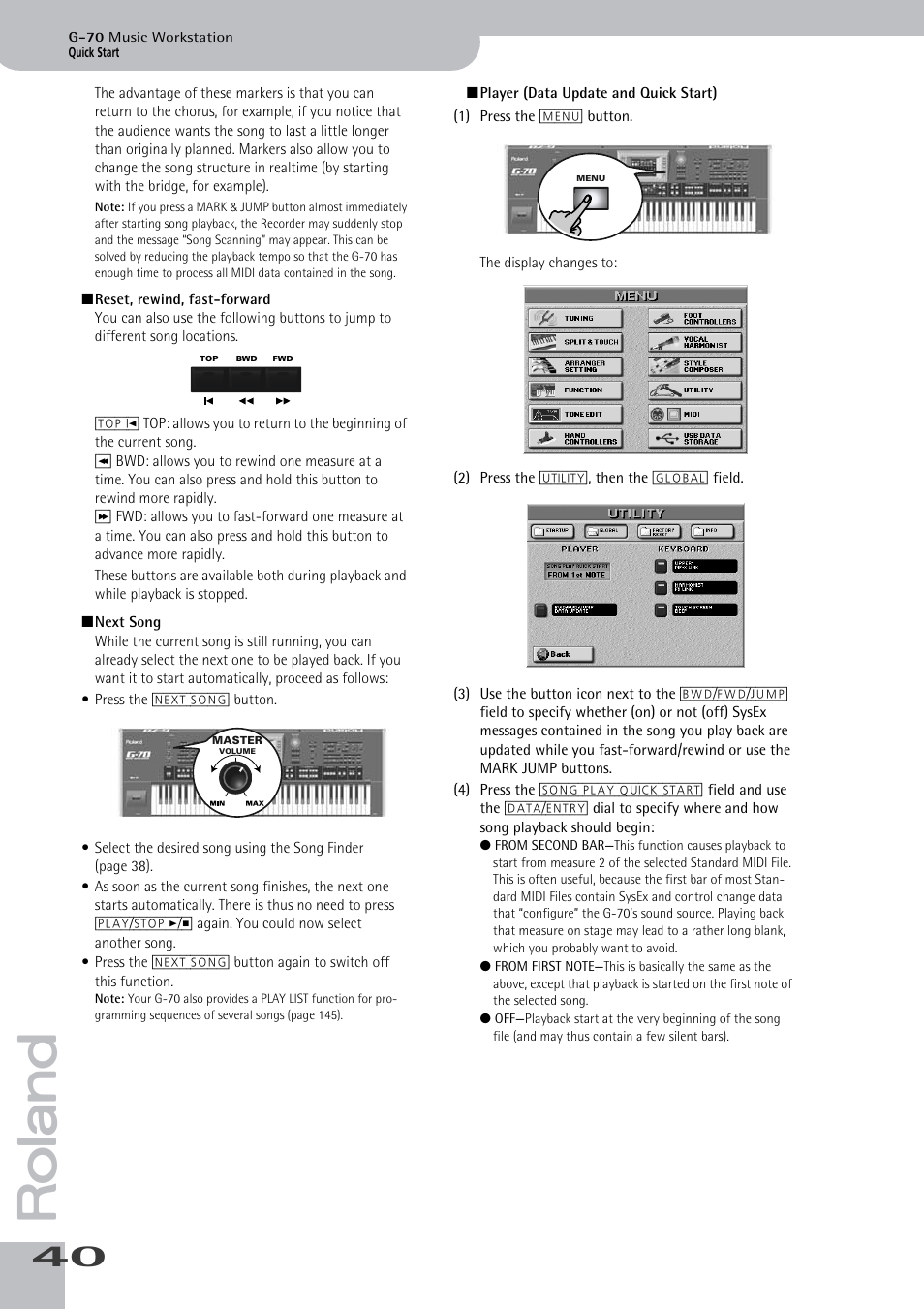 Roland G-70 User Manual | Page 40 / 260