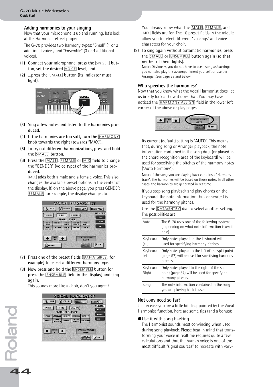 Roland G-70 User Manual | Page 44 / 260