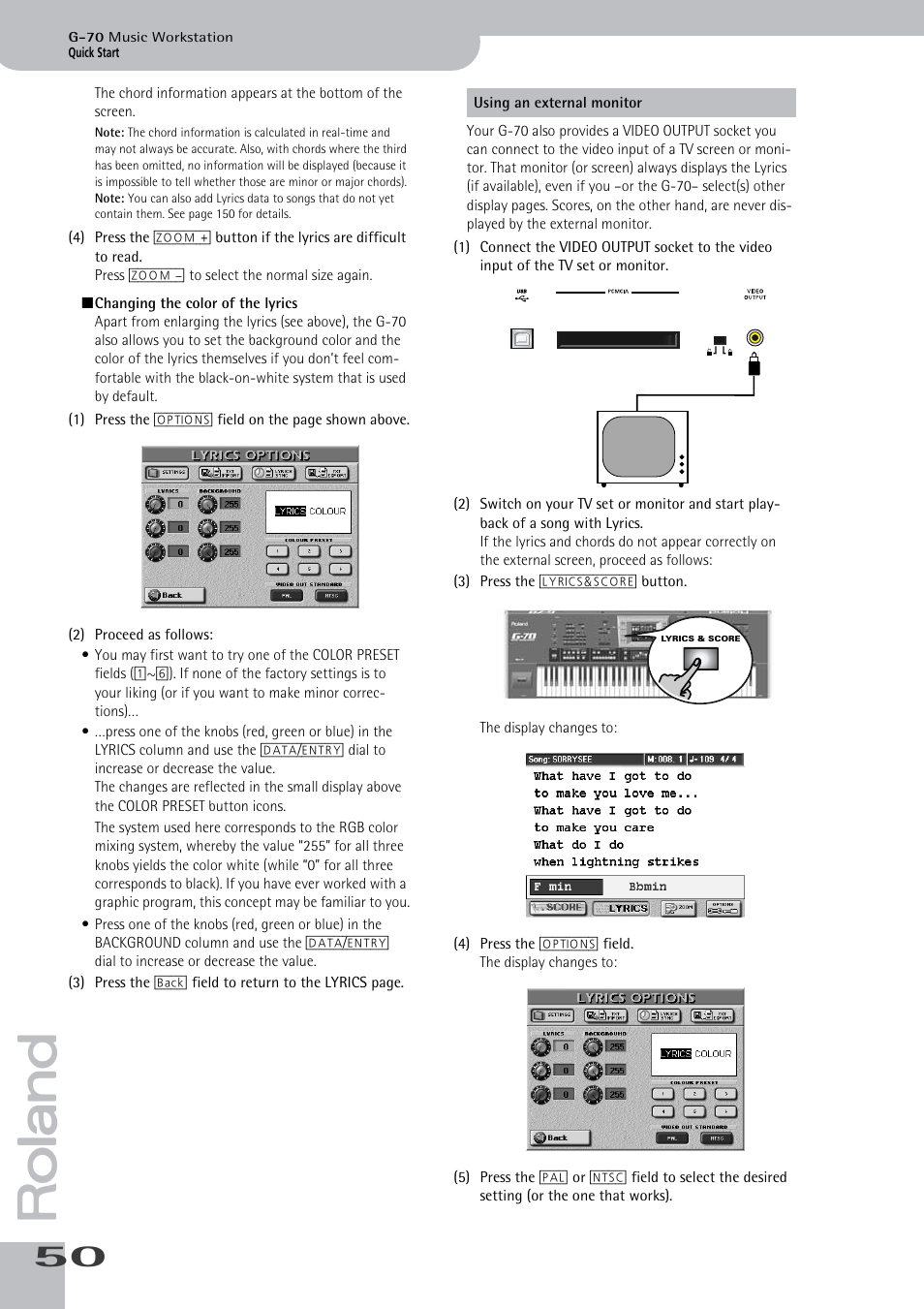 Roland G-70 User Manual | Page 50 / 260