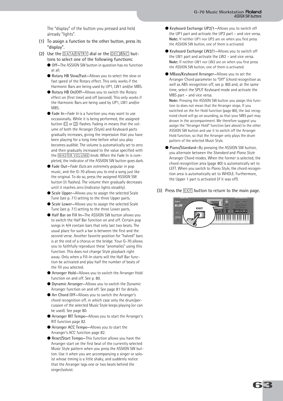 Roland G-70 User Manual | Page 63 / 260