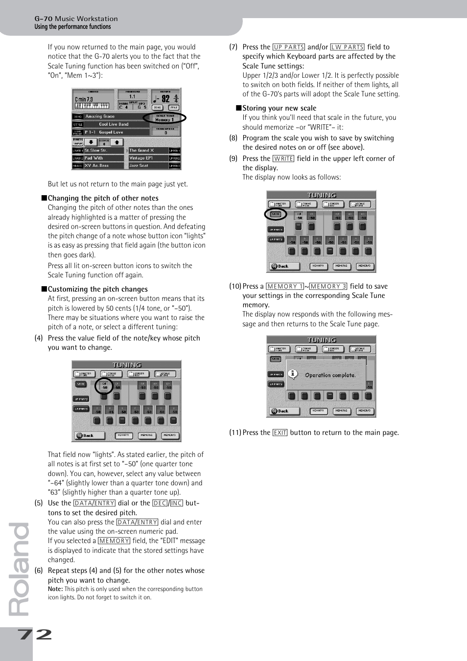 Roland G-70 User Manual | Page 72 / 260