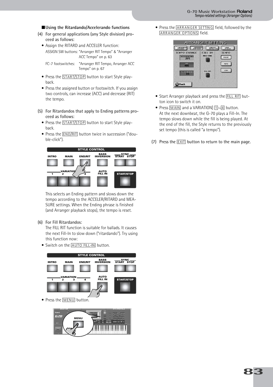 Roland G-70 User Manual | Page 83 / 260