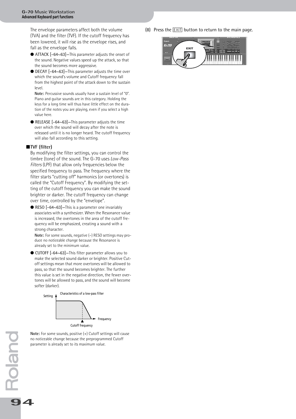 Roland G-70 User Manual | Page 94 / 260