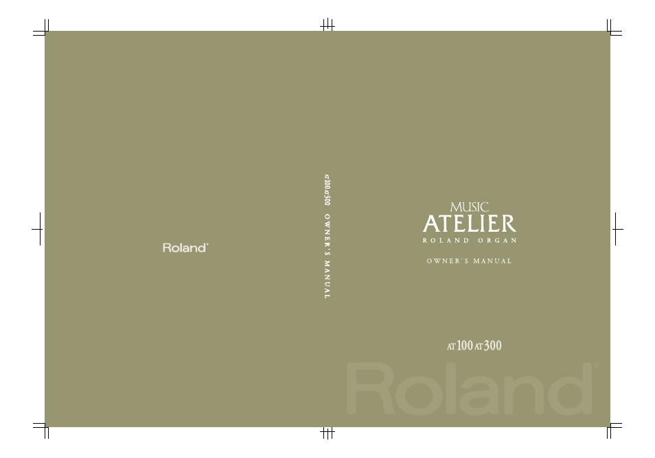 Roland ATELIER AT-300 User Manual | 148 pages