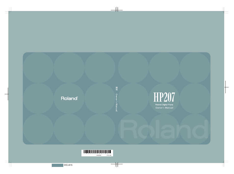 Dic=615 | Roland HP-207 User Manual | Page 120 / 120