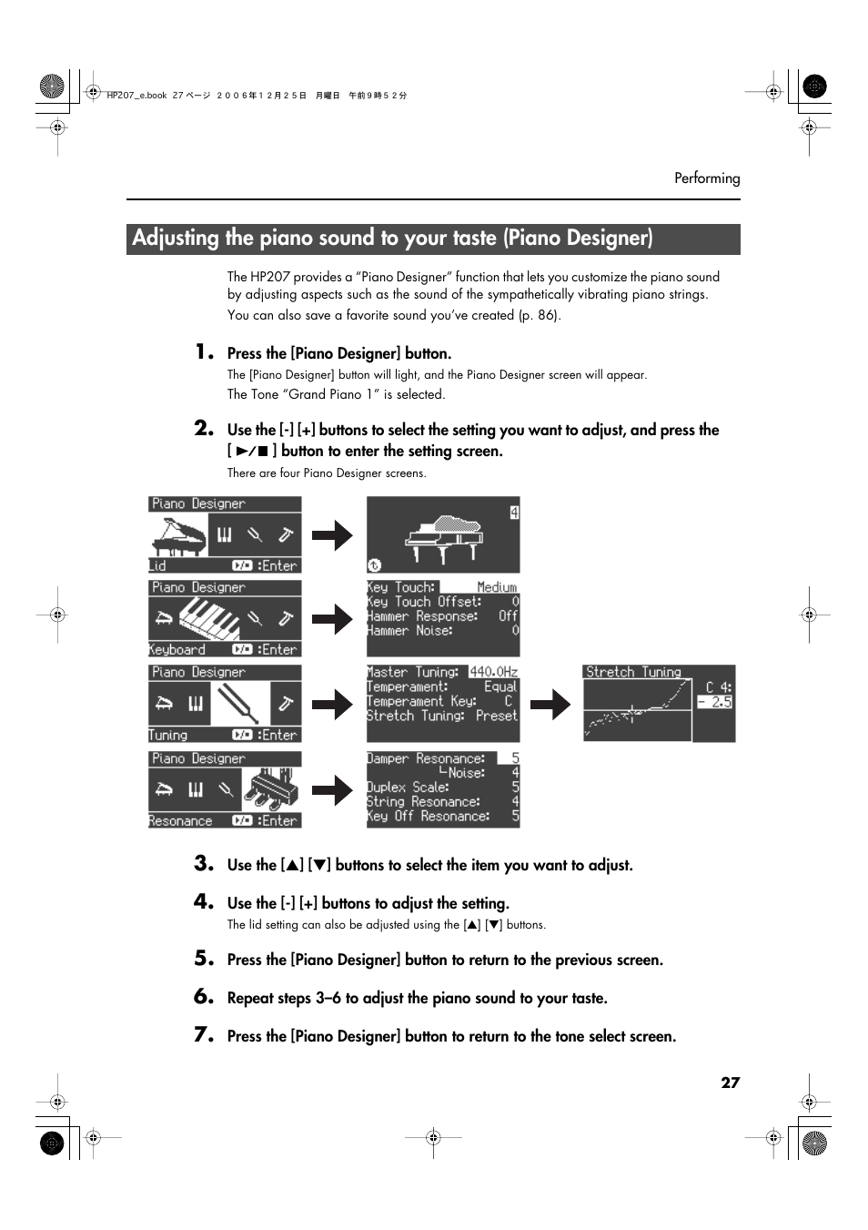 Roland HP-207 User Manual | Page 29 / 120