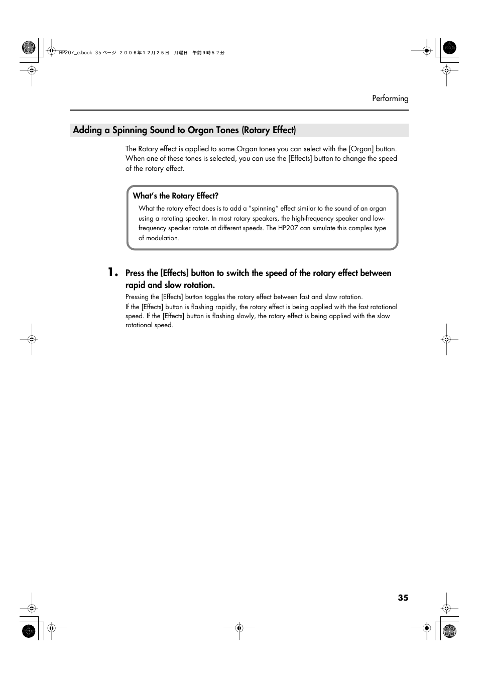 Roland HP-207 User Manual | Page 37 / 120