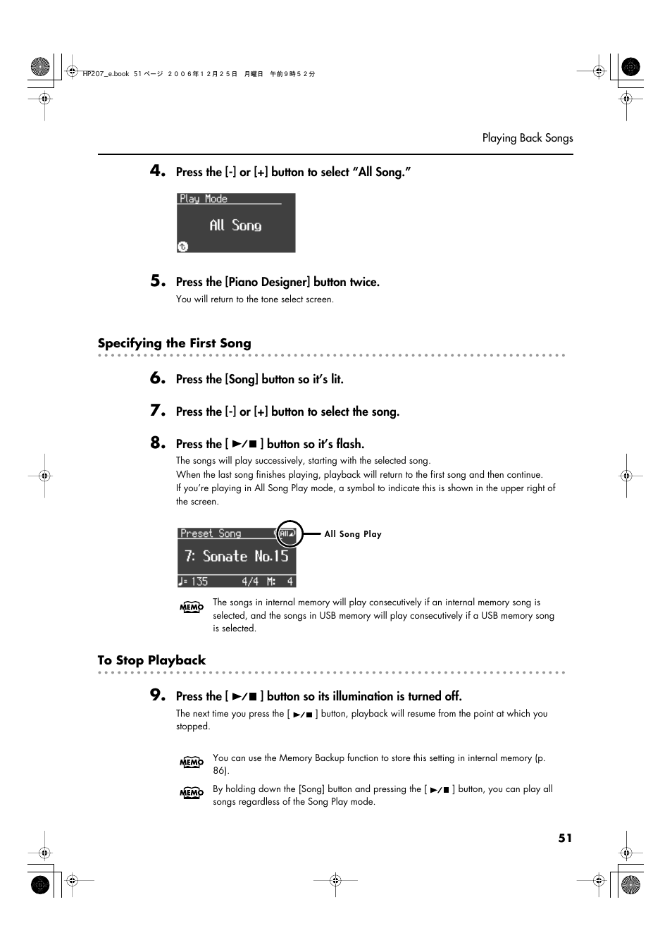 Roland HP-207 User Manual | Page 53 / 120