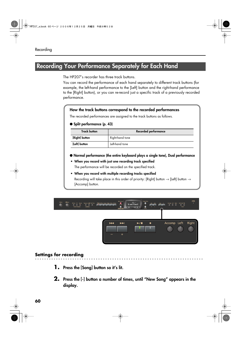 Roland HP-207 User Manual | Page 62 / 120