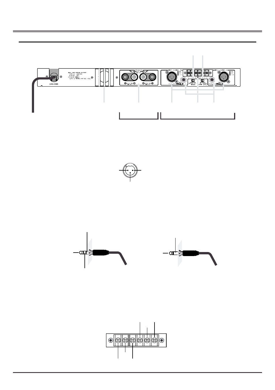 Rear panel | Roland SRA-200E User Manual | Page 6 / 18