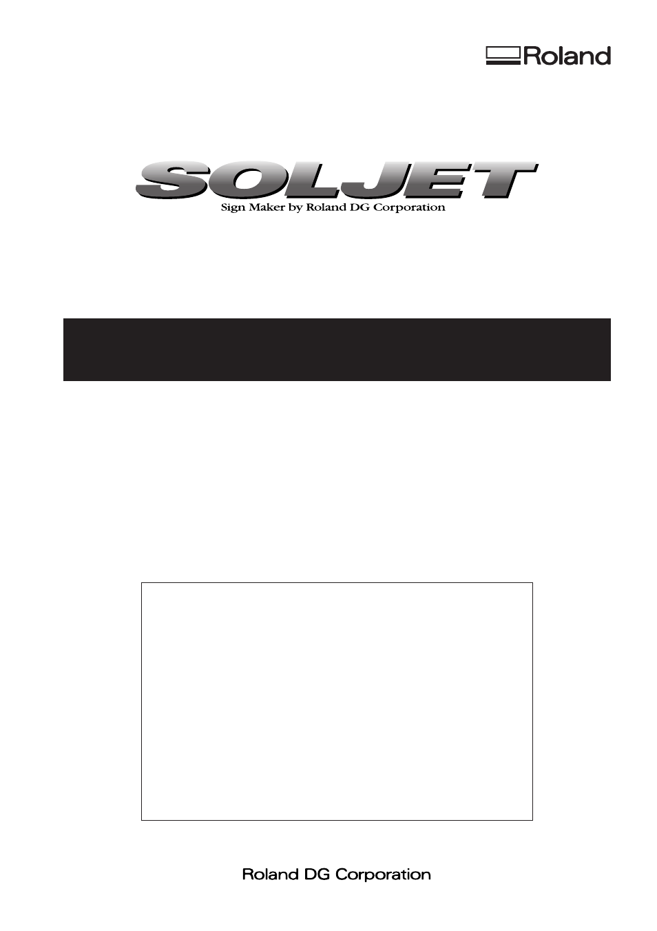 Roland SOLJET SC-500 User Manual | 99 pages