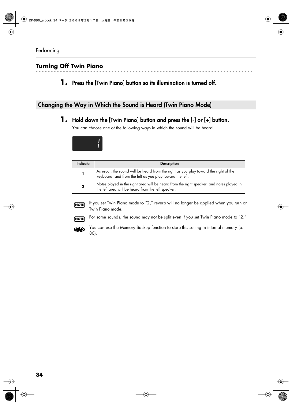 Roland DP-990 User Manual | Page 34 / 108