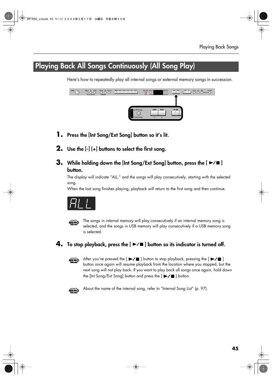 Roland DP-990 User Manual | Page 45 / 108