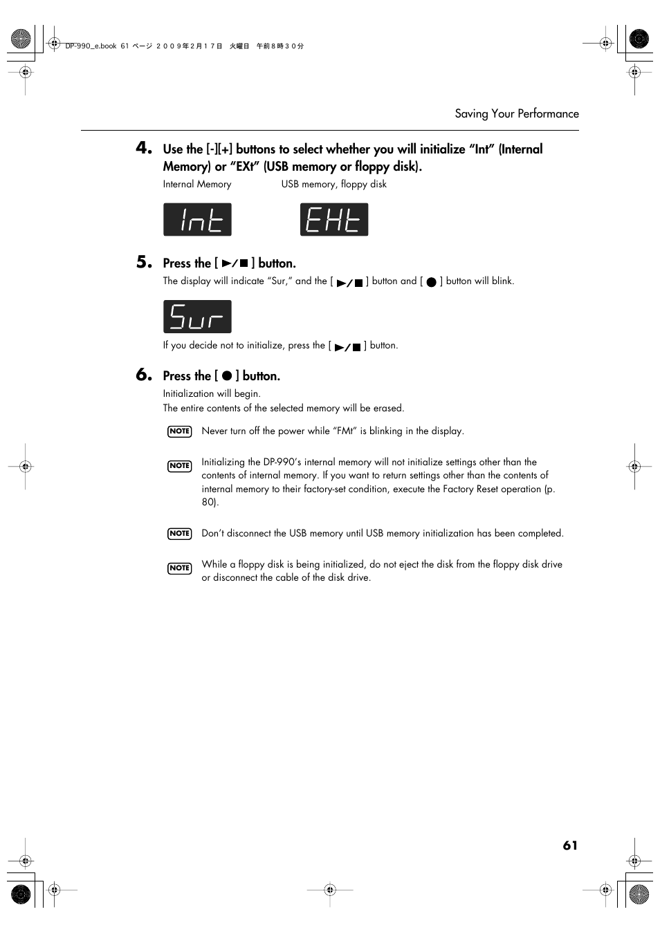 Roland DP-990 User Manual | Page 61 / 108