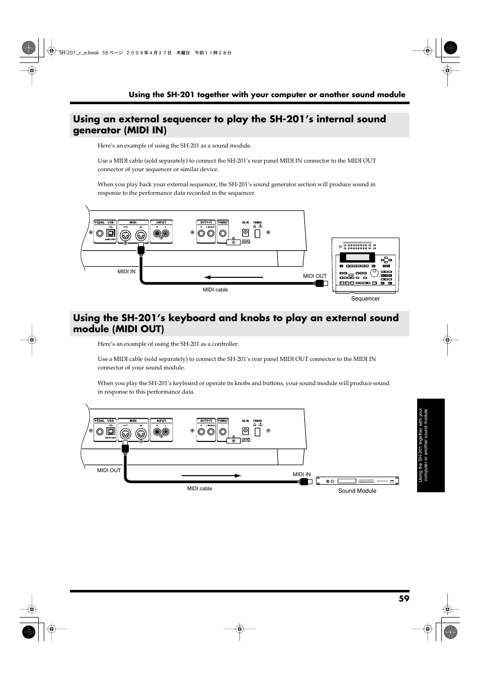 Roland SH-201 User Manual | Page 59 / 84