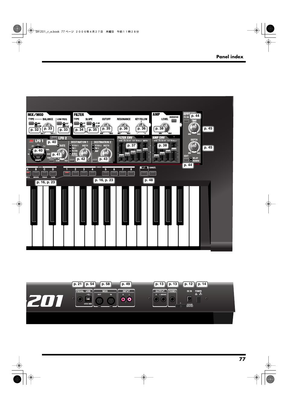 Roland SH-201 User Manual | Page 77 / 84