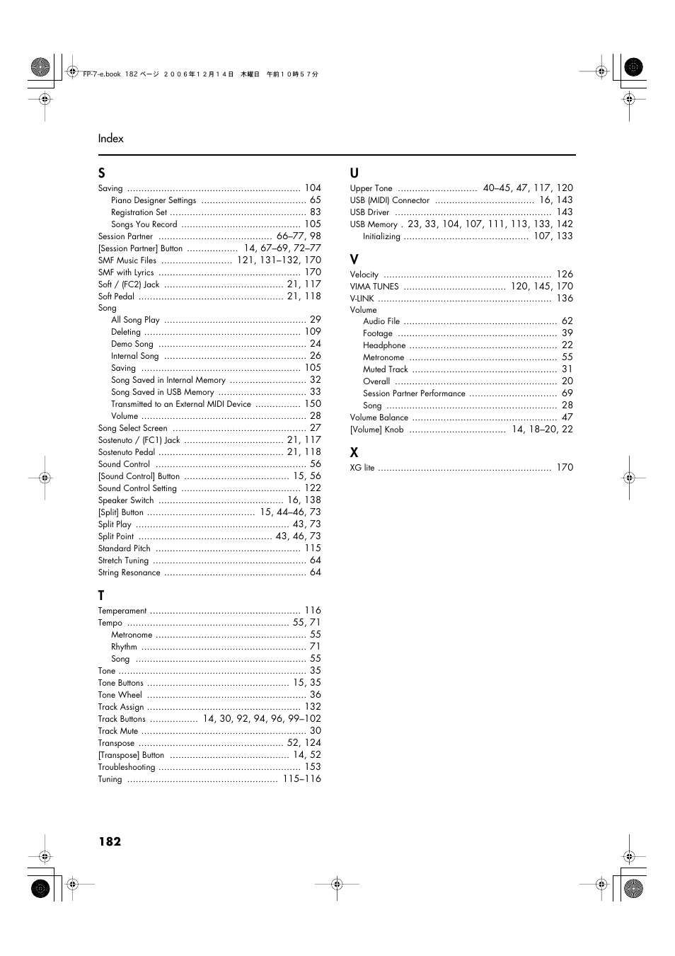 Roland FP-7 User Manual | Page 182 / 188