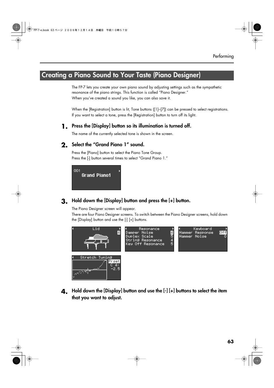 Roland FP-7 User Manual | Page 63 / 188