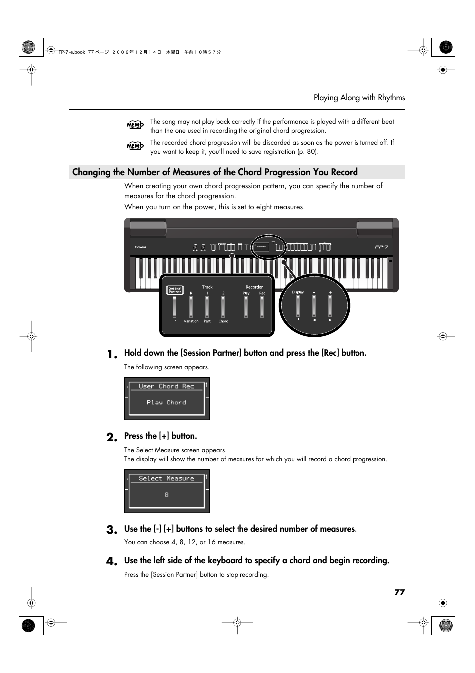 Roland FP-7 User Manual | Page 77 / 188