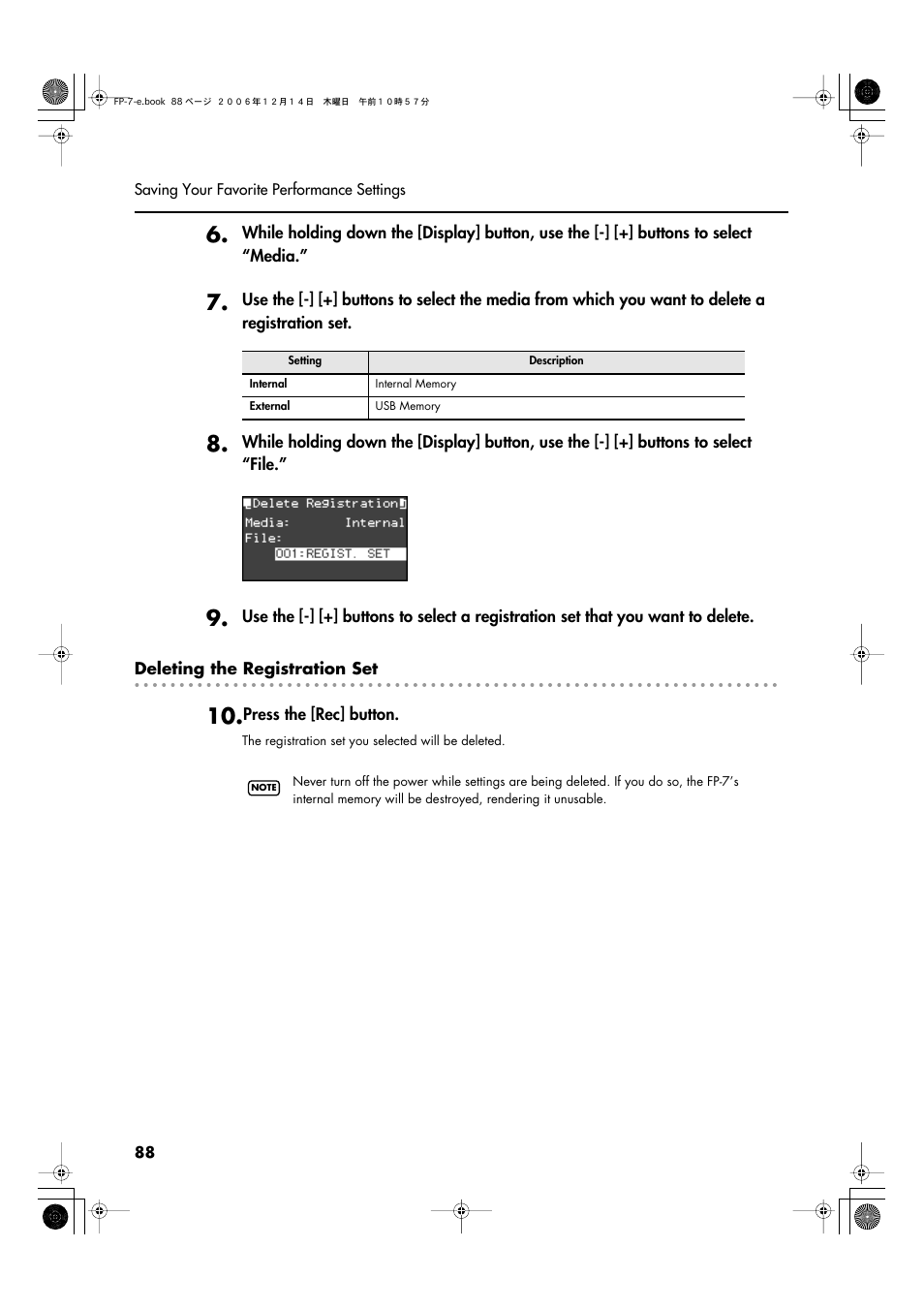 Roland FP-7 User Manual | Page 88 / 188