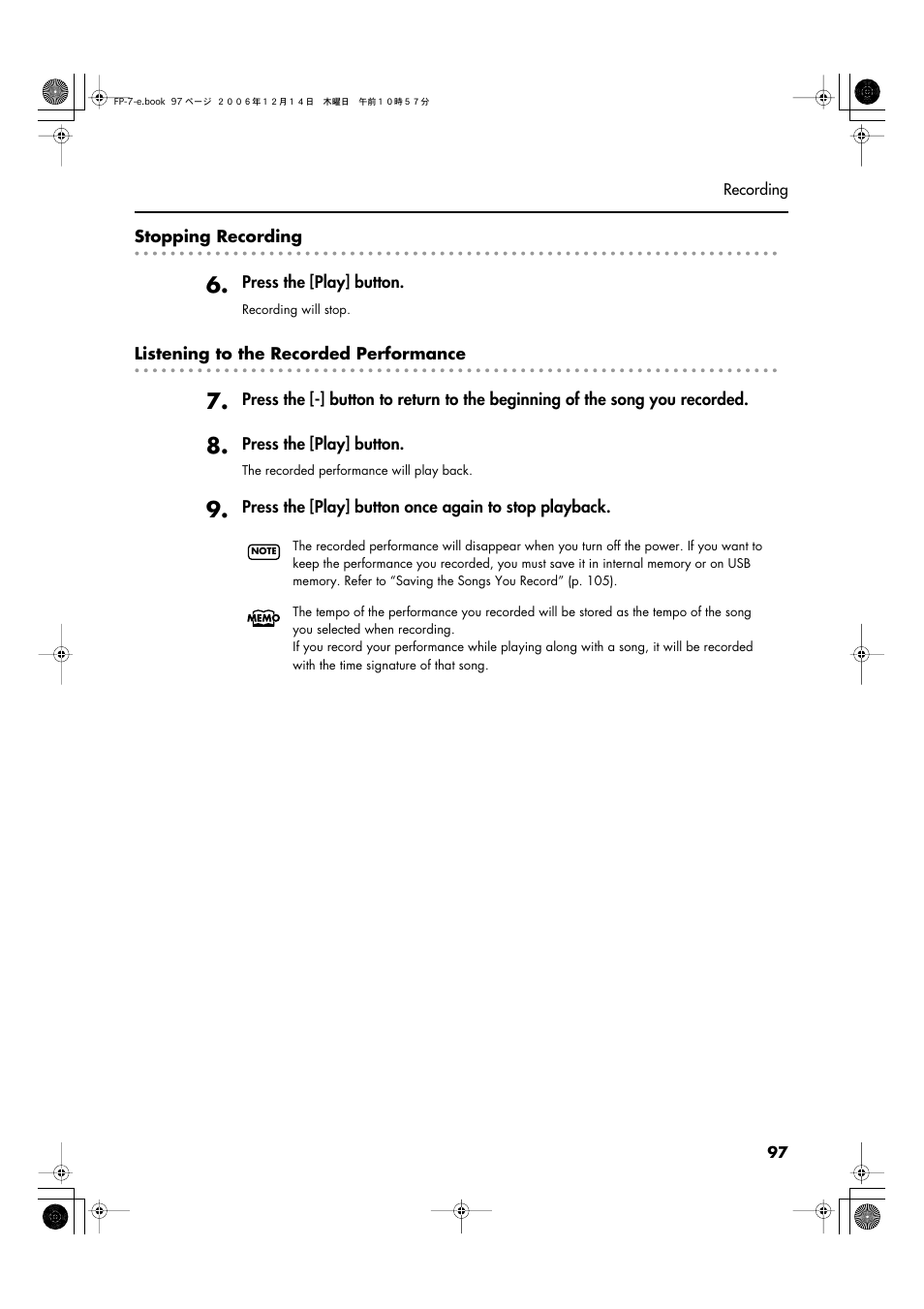 Roland FP-7 User Manual | Page 97 / 188