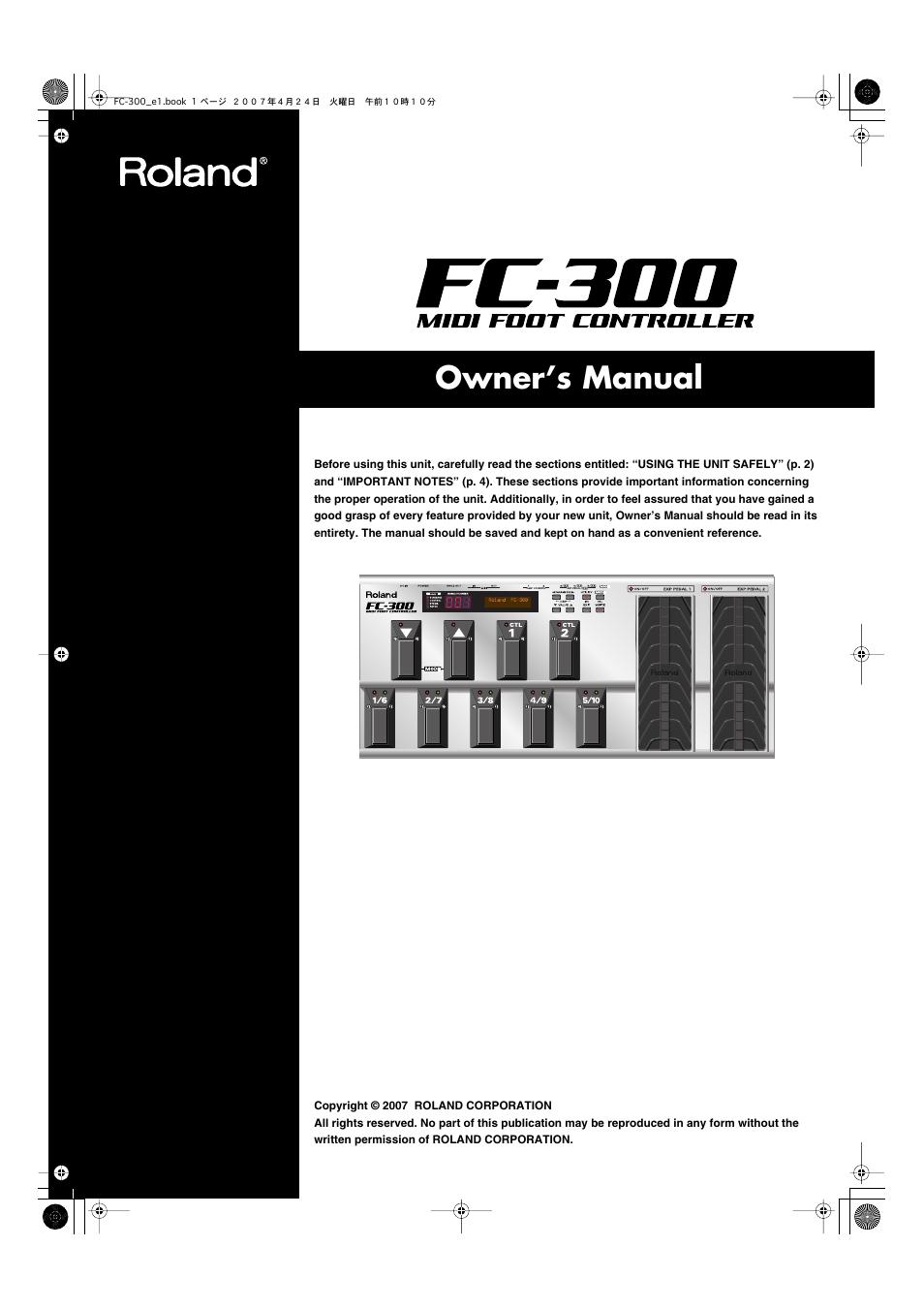 Roland FC-300 User Manual | 72 pages