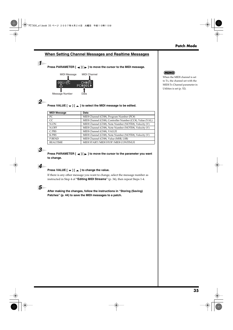 Roland FC-300 User Manual | Page 35 / 72