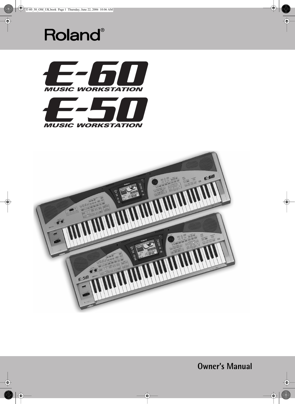 Roland E-60 User Manual | 220 pages